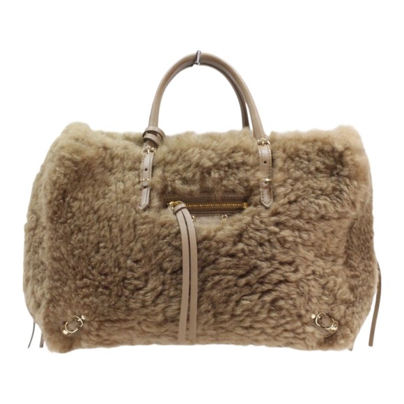 Balenciaga Leather Mouton Shoulder Brown Bag - Picture 1 of 9